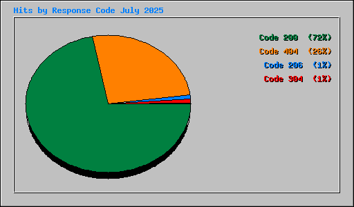 Hits by Response Code July 2025