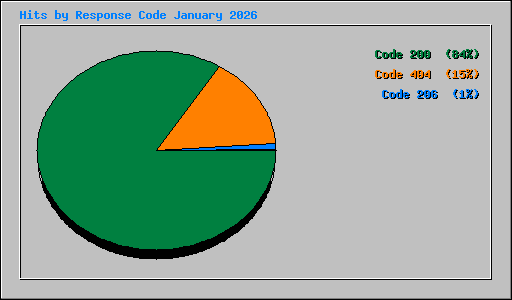Hits by Response Code January 2026